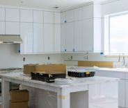 A view at kitchen remodeling process